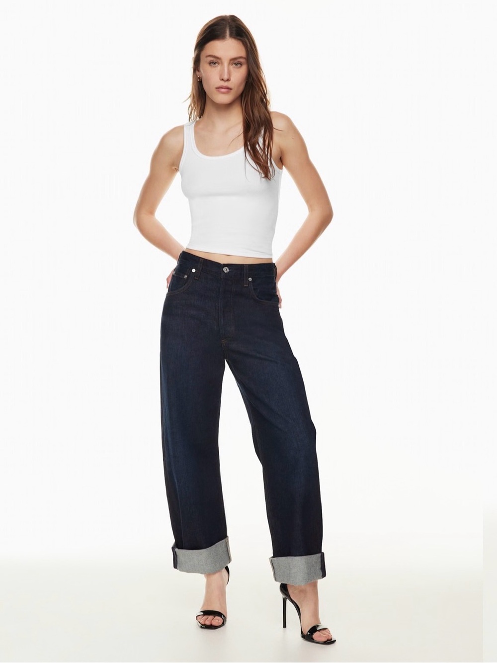 Citizens of Humanity Ayla Baggy Jean Cuffed in Bravo Wash